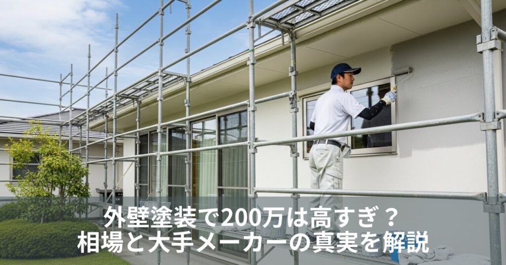 外壁塗装で200万は高すぎ？相場と大手メーカーの真実を解説