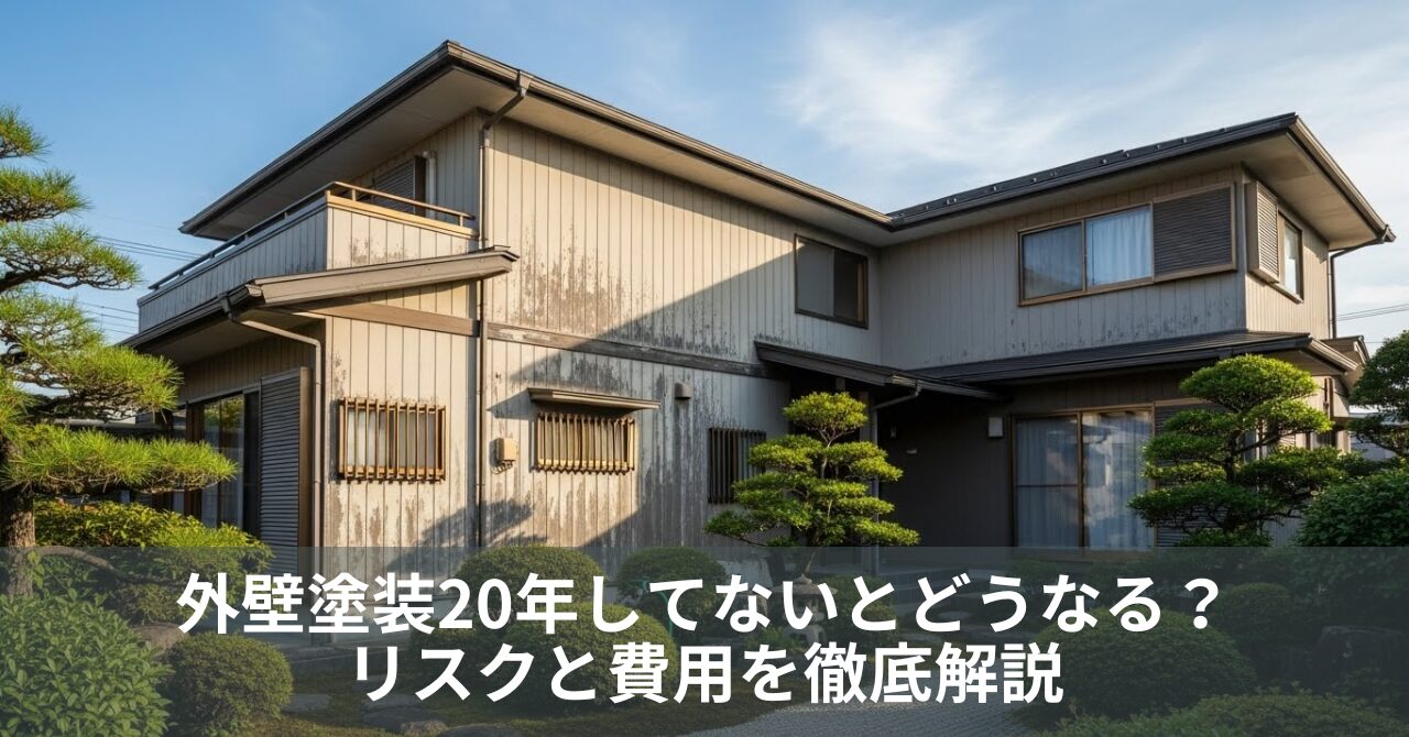 外壁塗装20年してないとどうなる？リスクと費用を徹底解説