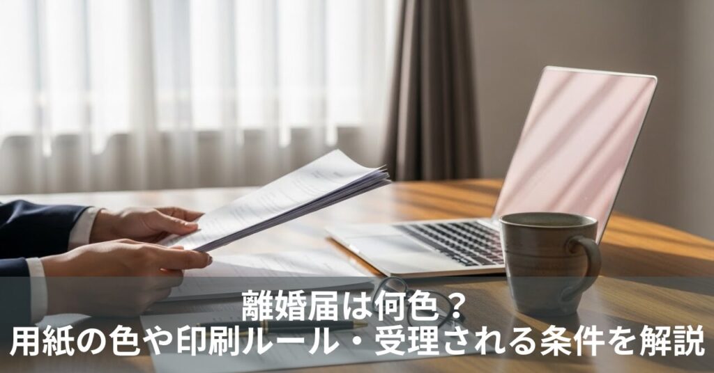 離婚届は何色？用紙の色や印刷ルール・受理される条件を解説