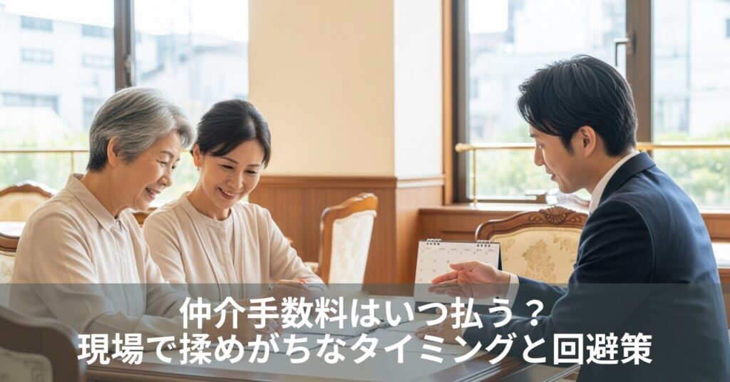 仲介手数料はいつ払う？現場で揉めがちなタイミングと回避策