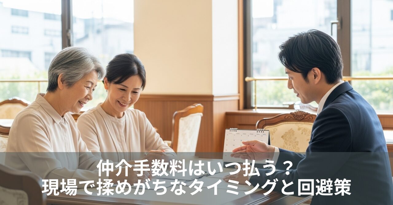 仲介手数料はいつ払う？現場で揉めがちなタイミングと回避策