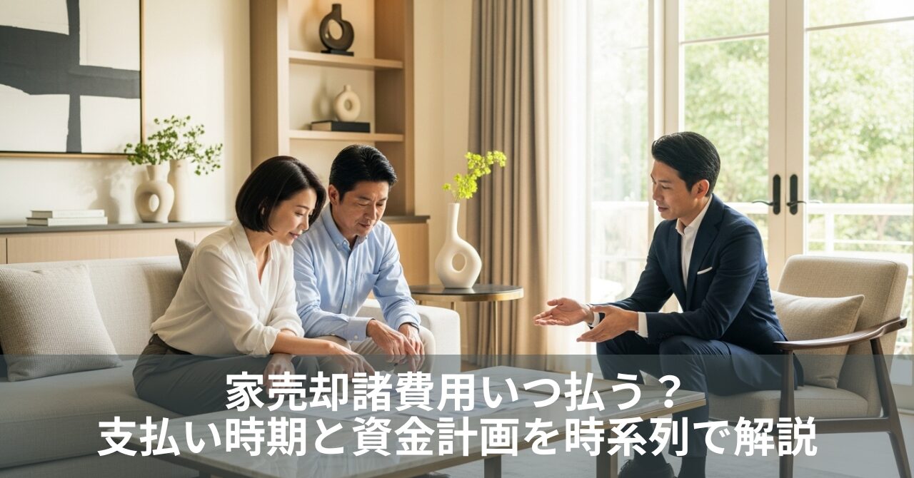 家売却諸費用いつ払う？支払い時期と資金計画を時系列で解説