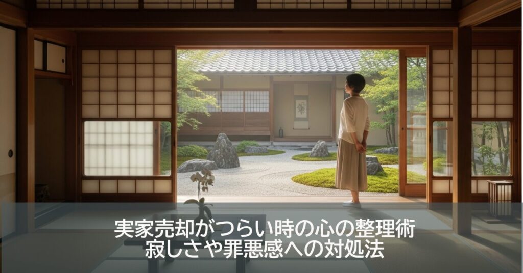 実家売却がつらい時の心の整理術｜寂しさや罪悪感への対処法