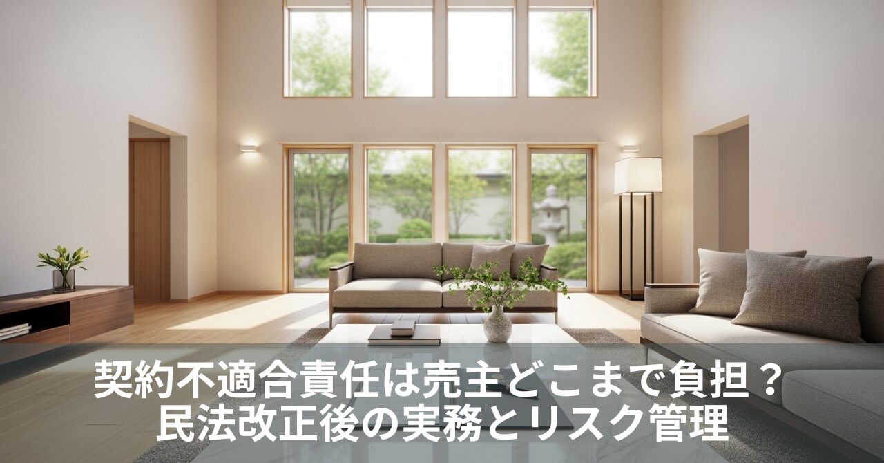 契約不適合責任は売主どこまで負担？民法改正後の実務とリスク管理